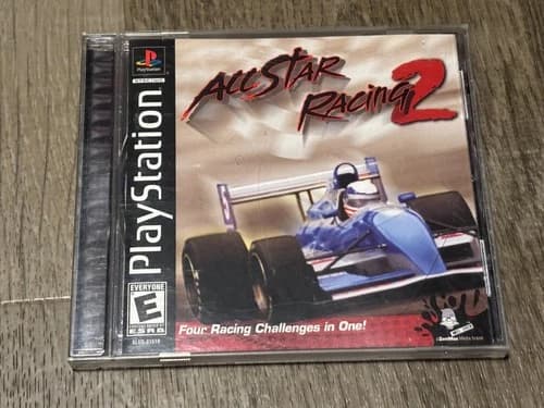 All Star Racing 2 Playstation 1 PS1 Complete CIB w/Reg Card Authentic