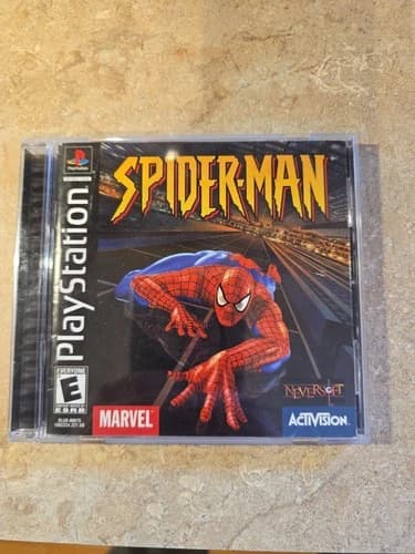 Spider-Man (Sony PlayStation 1, PS1) CIB Complete, Black Label VERY GOOD Condi.
