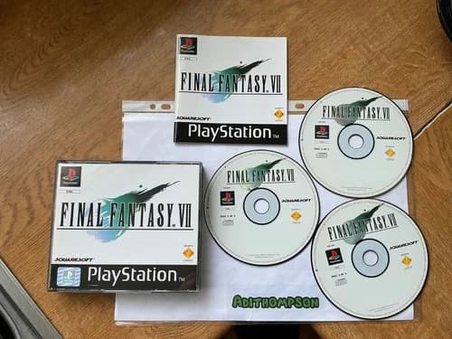 Final fantasy VII 7 game ps1 sony PlayStation black label