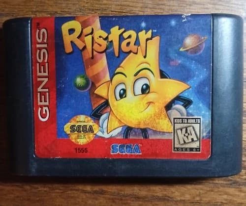 "Ristar" Sega Genesis 1995 Authentic Game Cartridge ONLY Pixel Art Platform