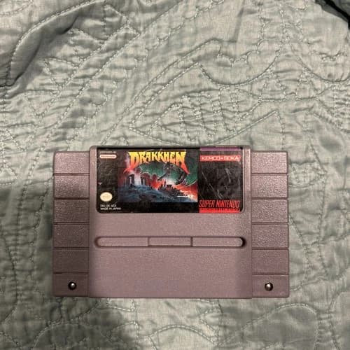 Super Nintendo Drakkhen SNES Cartridge Authentic Tested Video Game
