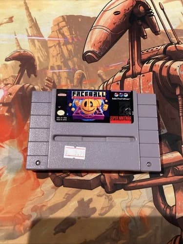 FACEBALL 2000 SNES SUPER NINTENDO VIDEO GAME CARTRIDGE ONLY AUTHENTIC ORIGINAL