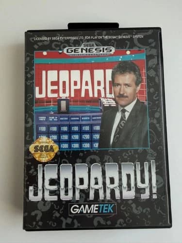 Jeopardy (Sega Genesis, 1992) CIB Complete w/Manual!