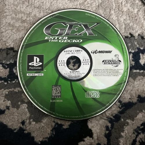 Gex Enter the Gecko PS1 Sony PlayStation Disc Only Video Game