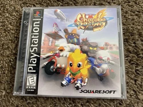 CHOCOBO RACING, PS1, PLAYSTATION 1, CIB, TESTED AND WORKING, Small Hole In Case.