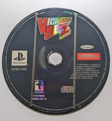 Vigilante 8: Second Offense (Sony Playstation PS1) Disc Only Tested Working