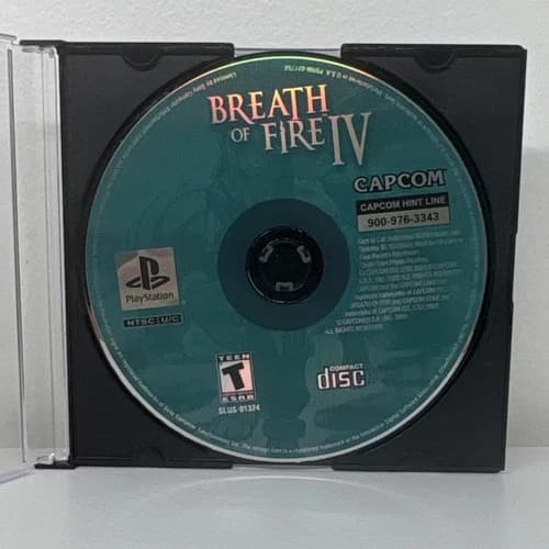 Breath of Fire IV (Sony PlayStation 1 PS1, 2000) Excellent Condition Disc Only
