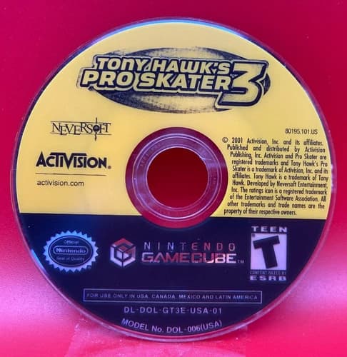 Tony Hawk's Pro Skater 3 (Nintendo GameCube, 2001) Disc Only TESTED