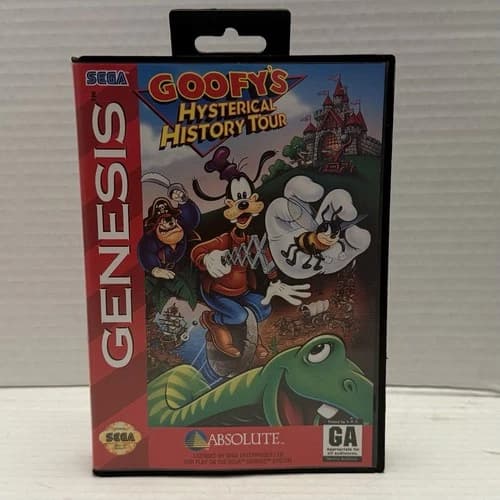 Goofy's Hysterical History Tour (Sega Genesis, 1993) Complete, CIB - Tested