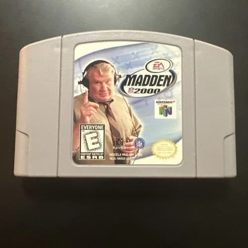Madden 2000 Football - Nintendo 64 (N64) Cartridge Only! Authentic! Tested!