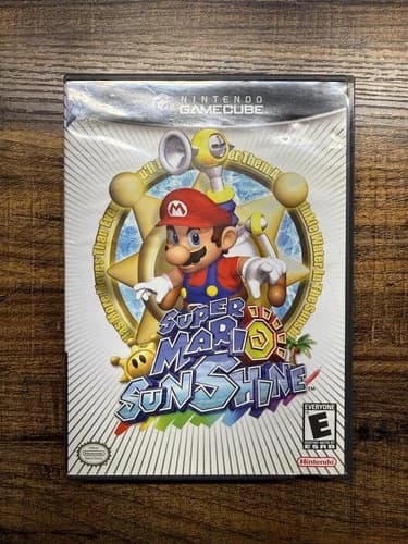Super Mario Sunshine (Nintendo GameCube) Complete CIB w/ Inserts *Black Label*