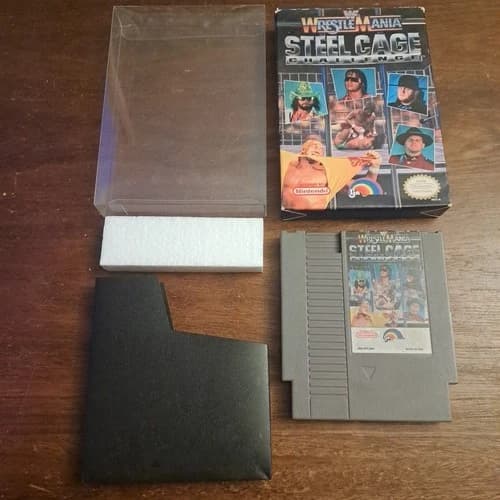 WWF WrestleMania: Steel Cage Challenge (NES Nintendo) - Tested - Authentic