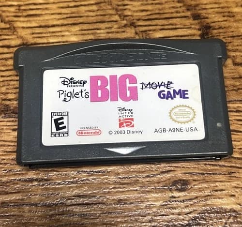 Piglets BIG Game Game Boy Advance GBA Cartridge Only Tested & Working