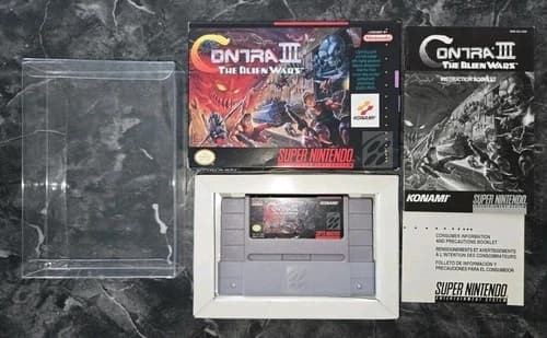 Contra III 3 The Alien Wars Super Nintendo SNES NTSC US CIB Tested