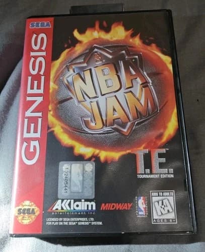 Acclaim NBA Jam Tournament Edition Sega Genesis Multiplayer Basketball Game TE