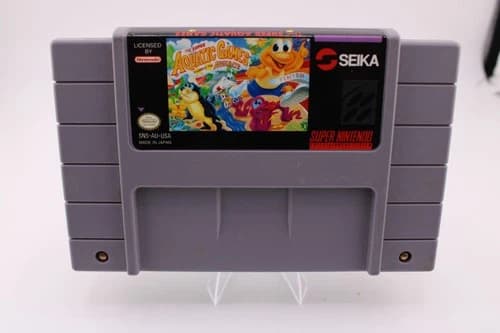 Super Aquatic Games Super Nintendo SNES TESTED/WORKS