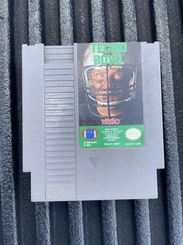 Tecmo Bowl Nintendo NES Game Cartridge. Tested And Works