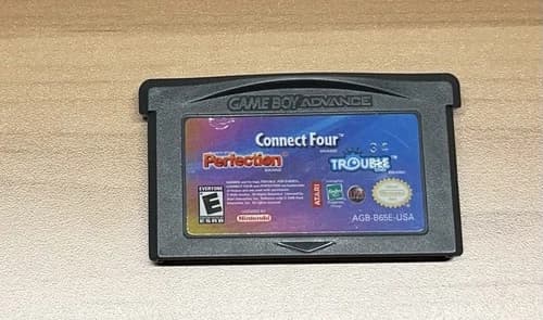 Connect Four Perfection Trouble Nintendo Game Boy Advance GBA Tested