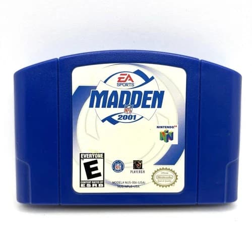 N64 Madden NFL 2001 (Nintendo 64, N64) CART ONLY authentic blue - TESTED
