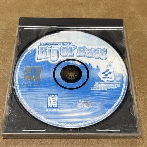 Disc Only Fisherman's Bait 2 Big Ol' Bass Sony PlayStation 1 Tested