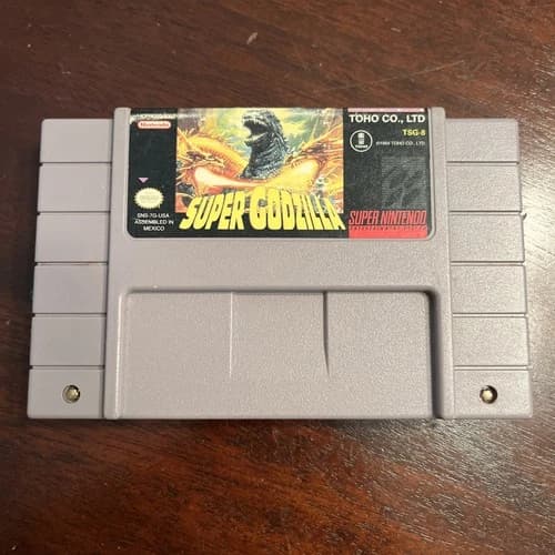 Super Godzilla (Super Nintendo SNES, 1993) Authentic. Tested clean