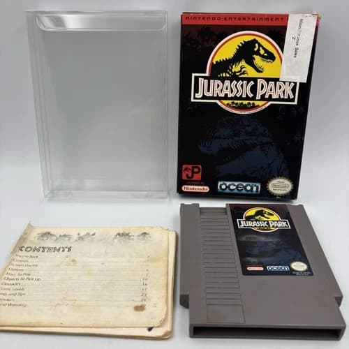Jurassic Park The Game Nintendo NES Game, Box, Manual Working