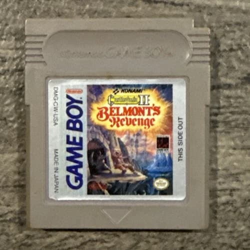 Castlevania II: Belmont's Revenge Nintendo Game Boy 1991 cartridge plays