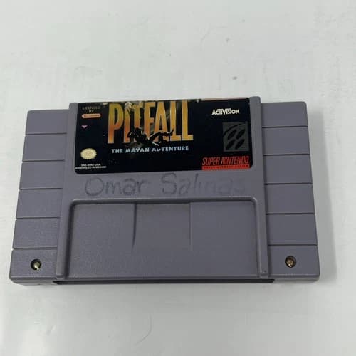 Pitfall: The Mayan Adventure Super Nintendo SNES OEM Game Cartridge 1994 Tested