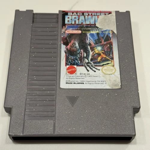 Bad Street Brawler (Nintendo NES, 1989) Authentic Pins Cleaned TESTED FREE SHIP