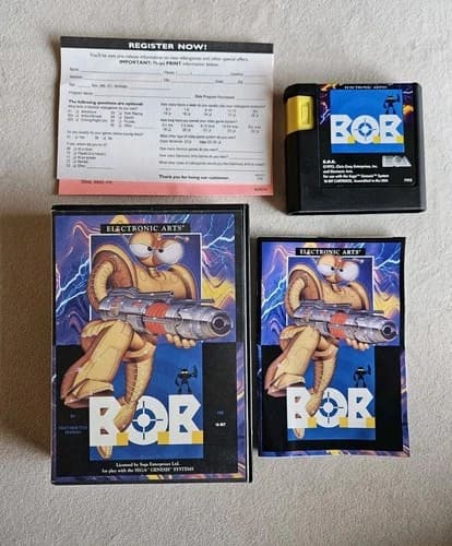 B.O.B. SEGA GENESIS COMPLETE IN BOX W/ REGISTRATION CARDS