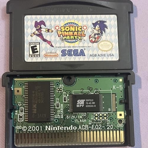 SEGA Sonic Pinball Party Nintendo Game Boy Advance Pinball NTSC-U/C 2003