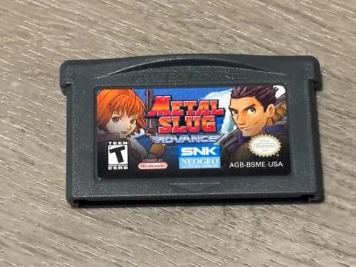 Metal Slug Advance Nintendo Game Boy Advance GBA Tested Battery Saves Authentic