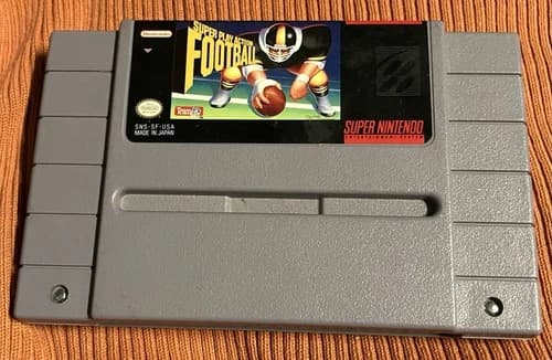 1992 Super Play Action Football Game for Super Nintendo.