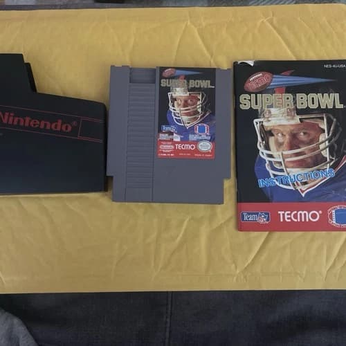 Tecmo Super Bowl (Nintendo NES, 1991) CIB Styrofoam, Manual, Sleeve, Inserts