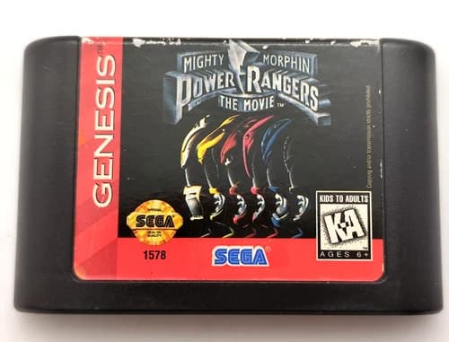 Mighty Morphin Power Rangers: The Movie (Sega Genesis, 1995) *Cart Only* Tested!