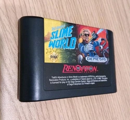Todd's Adventures in Slime World (Sega Genesis, 1991) Authentic Cartridge