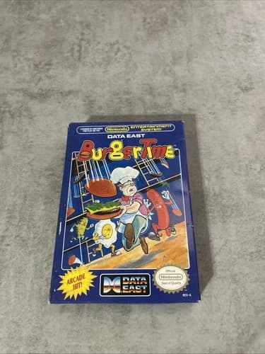BurgerTime Nintendo Entertainment System NES Complete CIB Tested Authentic