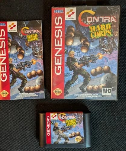 Contra: Hard Corps (Sega Genesis, 1994) CIB Tested & Working complete