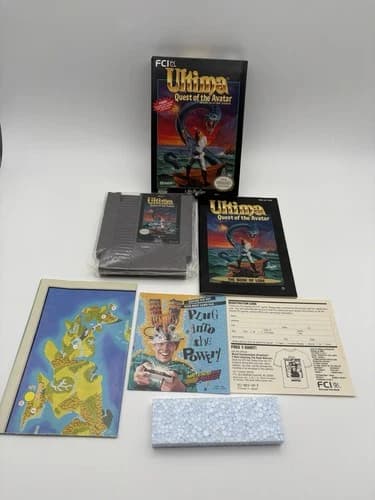Ultima Quest of The Avatar Nintendo NES 100% Complete W Inserts Map TESTED CLEAN