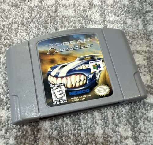 Kemco Top Gear Overdrive for Nintendo 64 N64, E-Everyone, NTSC-U/C Racing