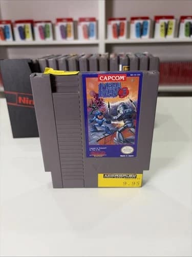 MEGA MAN 3 1985 NINTENDO NES VIDEO GAME TESTED WORKS W/ COVER