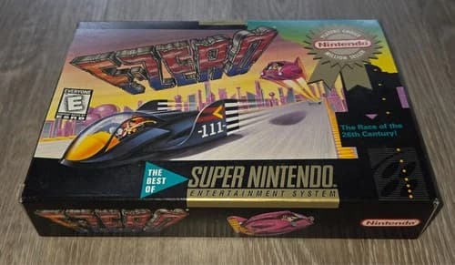 F-Zero Player's Choice For Super Nintendo (SNES) Complete In Box (CIB) Working