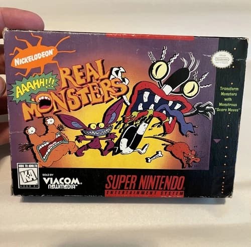 Aaahh!!! Real Monsters SNES CIB Authentic Tested