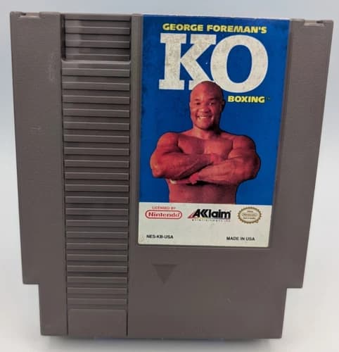 George Foreman's KO Boxing (Nintendo NES, 1992) - Authentic - Tested