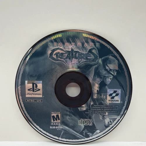 Nightmare Creatures 2 II (Sony PlayStation 1, 2000) Tested Working Disc Only PS1
