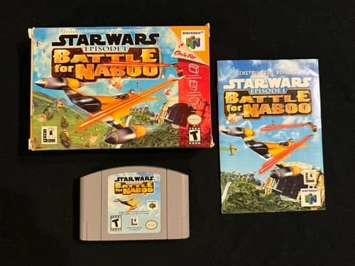 Star Wars Episode I: Battle for Naboo (Nintendo 64) Box Manual Complete CIB N64