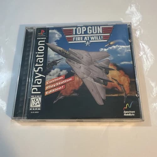 Top Gun: Fire At Will (Sony Playstation 1, PS1) Complete CIB - Tested