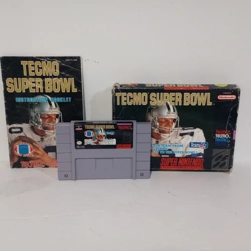 Tecmo Super Bowl (Super Nintendo Entertainment System, 1993) CIB Tested Works