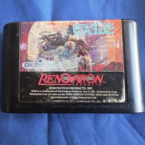 Exile (Sega Genesis, 1991) Authentic Game Cart Only Tested Working