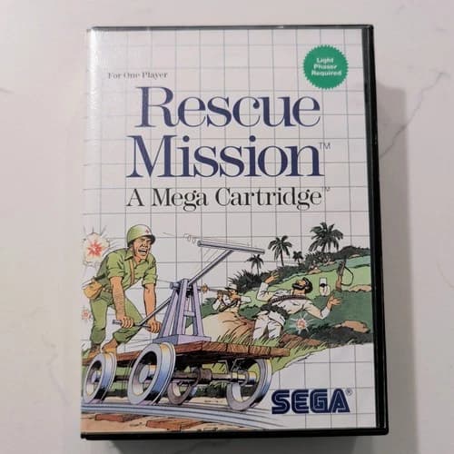Rescue Mission - Sega Master System - Light Phaser Require - Tested & Working